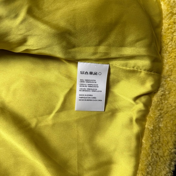 Anthropologie Pilcro Mustard Sherpa Vest One Size NWT - Picture 5 of 8